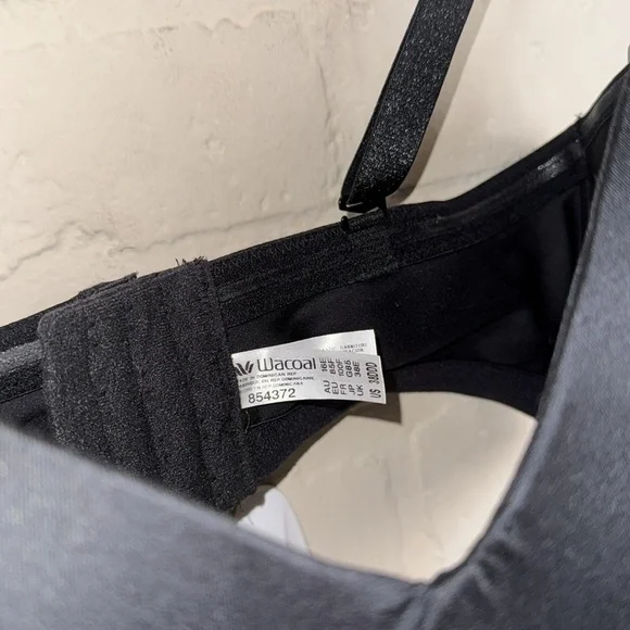 Wacoal Black bra Strapless 38DDD NEW has straps no underwire seamless - Picture 4 of 9